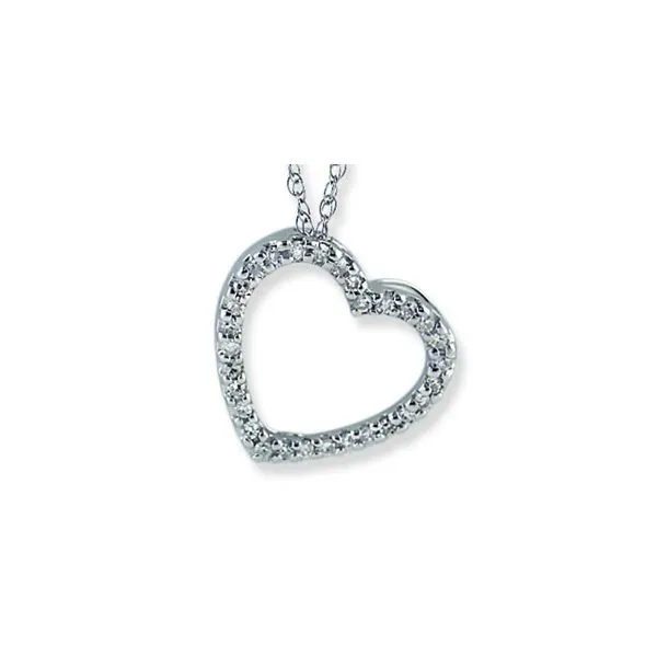 Diamond Heart Pendant .15ctw 14K White Gold Confer’s Jewelers Bellefonte, PA