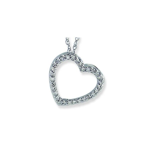 Diamond Heart Pendant .15ctw 14K White Gold Confer’s Jewelers Bellefonte, PA