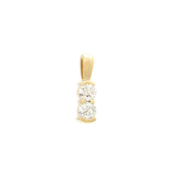14 Karat Yellow Gold Double Diamond Pendant Confer’s Jewelers Bellefonte, PA