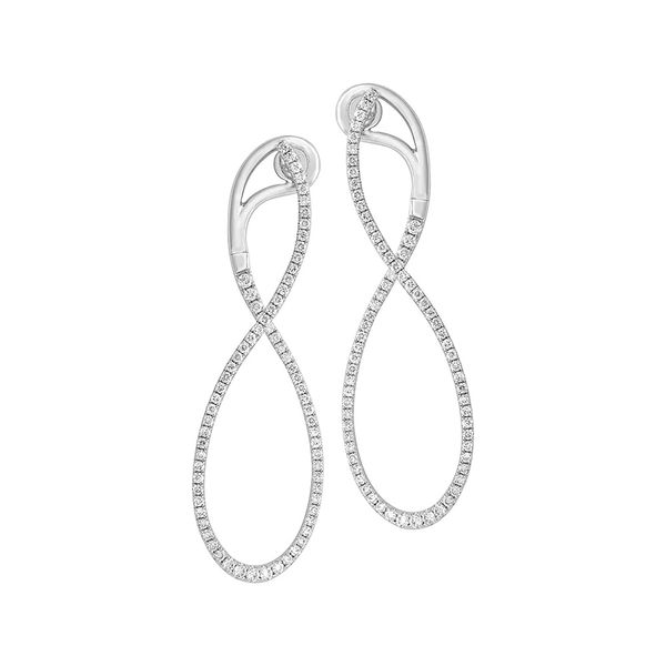 14 Karat White Gold Lab Grown Diamond Fashion Earrings Confer’s Jewelers Bellefonte, PA