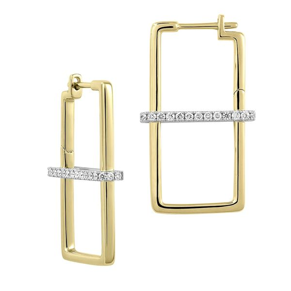 14 Karat Yellow Gold Lab Grown Diamond Fashion Earrings Confer’s Jewelers Bellefonte, PA