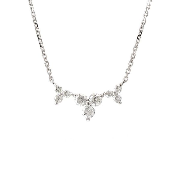 14K White Gold Cluster Style Diamond Necklace Confer’s Jewelers Bellefonte, PA