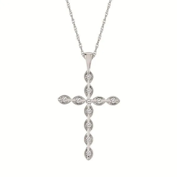 14 Karat White Gold Diamond Cross Pendant Confer’s Jewelers Bellefonte, PA