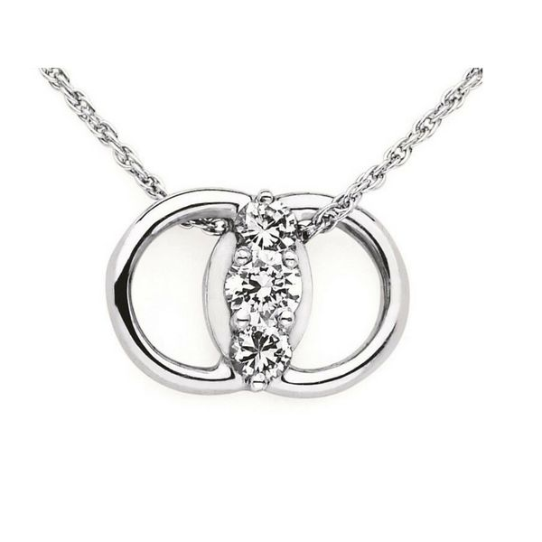 14 Karat White Gold 0.50CTW Diamond Marriage Symbol Pendant Confer’s Jewelers Bellefonte, PA