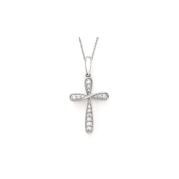 14K White Gold Diamond Cross Pendant Confer’s Jewelers Bellefonte, PA