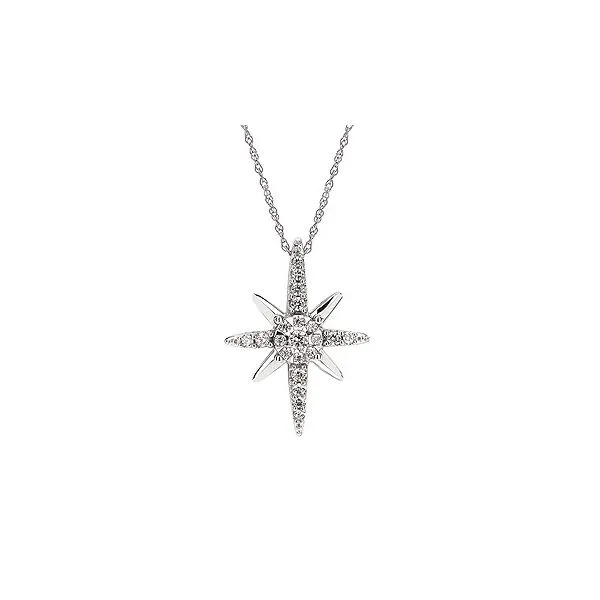 14 Karat White Gold Diamond Star Pendant Confer’s Jewelers Bellefonte, PA