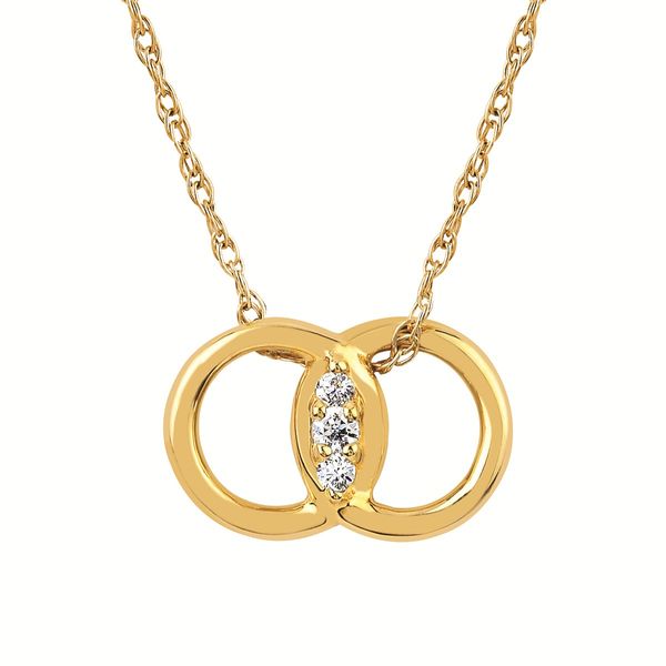 14 Karat Yellow Gold Diamond Marriage Symbol Pendant Confer’s Jewelers Bellefonte, PA