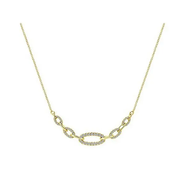 14k Yellow Gold Chain Link Diamond Necklace Confer’s Jewelers Bellefonte, PA