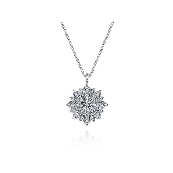 Diamond Vintage Inspired Necklace 14K White Gold Confer’s Jewelers Bellefonte, PA