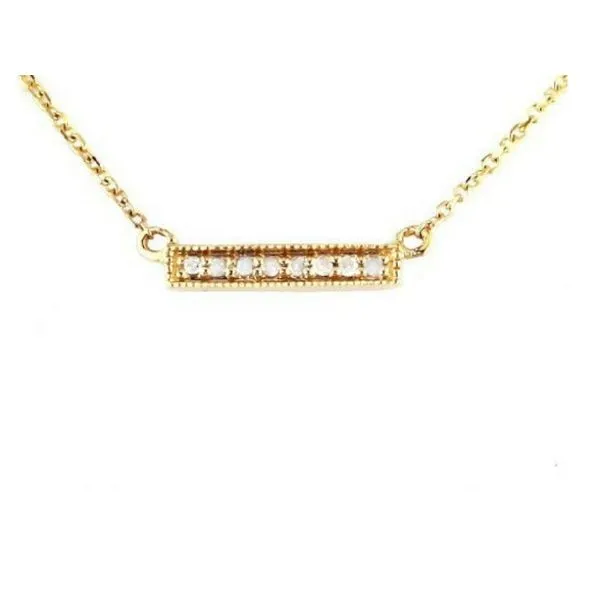 14K  Yellow Gold Diamond Petite Bar Necklace Confer’s Jewelers Bellefonte, PA