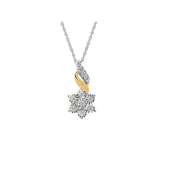 Floral Inspired Sterling Silver Diamond Pendant Confer’s Jewelers Bellefonte, PA