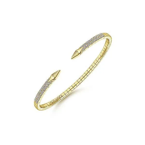 Split 14K Yellow Gold Diamond Spear Bangle Confer’s Jewelers Bellefonte, PA