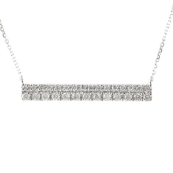 14K White Gold Diamond Bar Necklace Confer’s Jewelers Bellefonte, PA