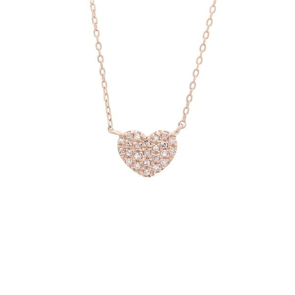 14K Rose Gold Diamond Petite Heart Necklace Confer’s Jewelers Bellefonte, PA