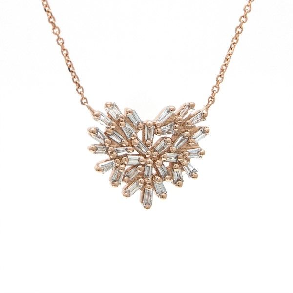 14K Rose Gold Diamond Heart Necklace Confer’s Jewelers Bellefonte, PA