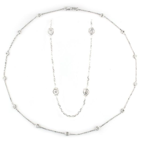 14K White Gold Diamonds By The Yard Necklace Confer’s Jewelers Bellefonte, PA