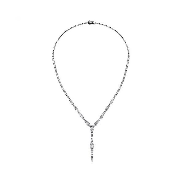 18K White Gold Diamond Spear Y Fashion Necklace Image 2 Confer’s Jewelers Bellefonte, PA
