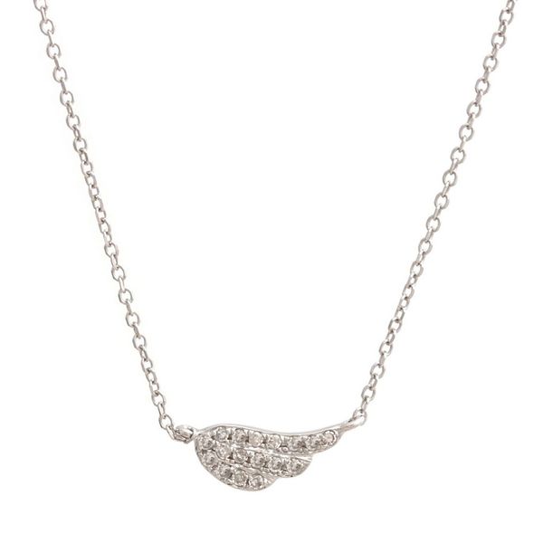 14 Karat White Gold Diamond Angel Wing Necklace Confer’s Jewelers Bellefonte, PA