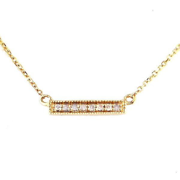 14K Yellow Gold Petite Diamond Bar Necklace Confer’s Jewelers Bellefonte, PA