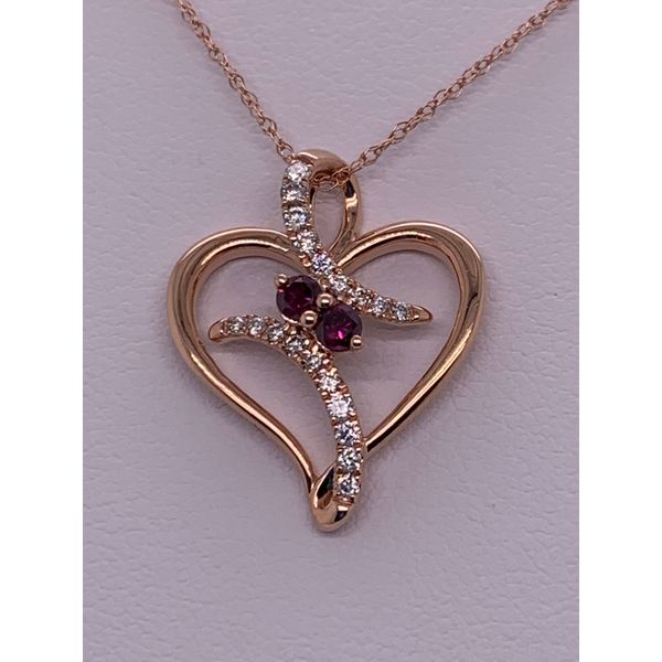 14 Karat Rose Gold 2 Of Us Purple Diamond Heart Pendant Confer’s Jewelers Bellefonte, PA