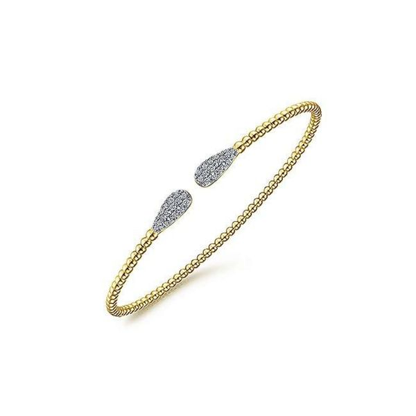 Yellow Gold Diamond Bead Cuff Bracelet Confer’s Jewelers Bellefonte, PA