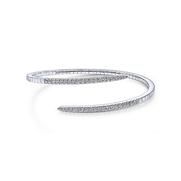 14K White Gold Split Bypass Diamond Bangle Confer’s Jewelers Bellefonte, PA