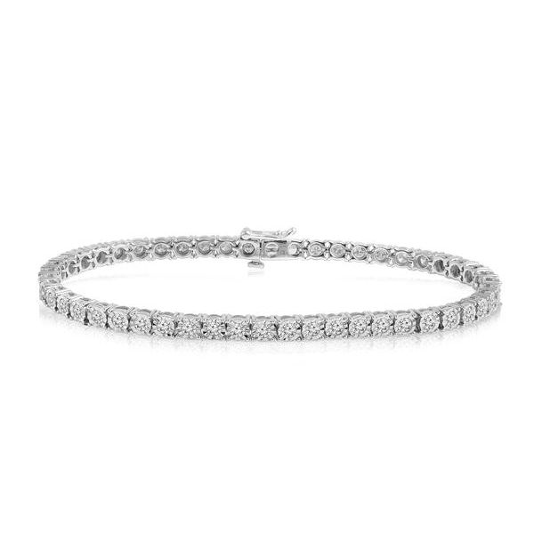 10 Karat White Gold Illusion Set Diamond Tennis Bracelet Confer’s Jewelers Bellefonte, PA