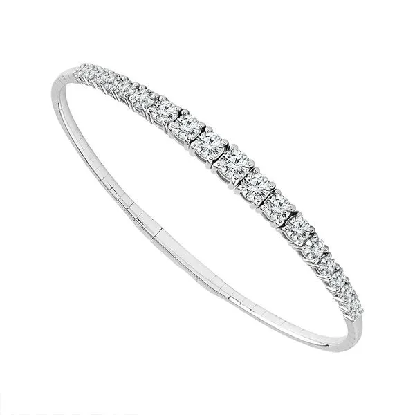 14 Karate White Gold Flexible Diamond Bangle Bracelet Confer’s Jewelers Bellefonte, PA