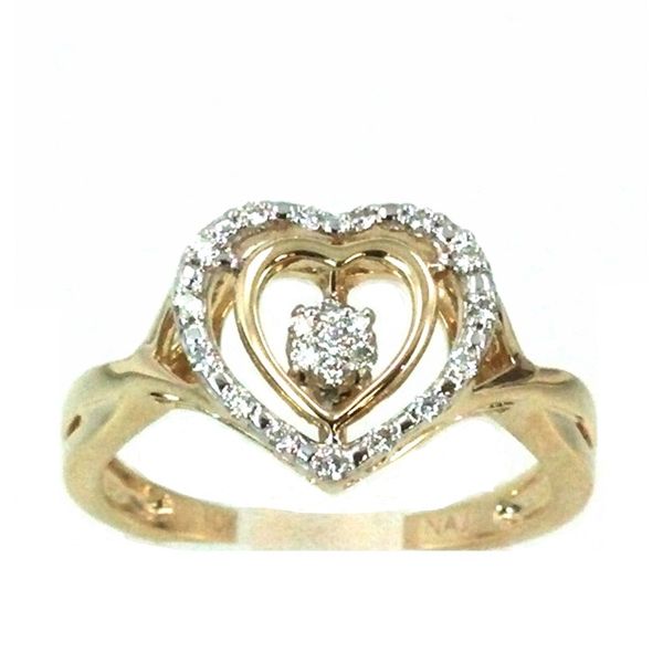 10K Gold .13ctw Dancing Diamond Heart Ring Confer’s Jewelers Bellefonte, PA