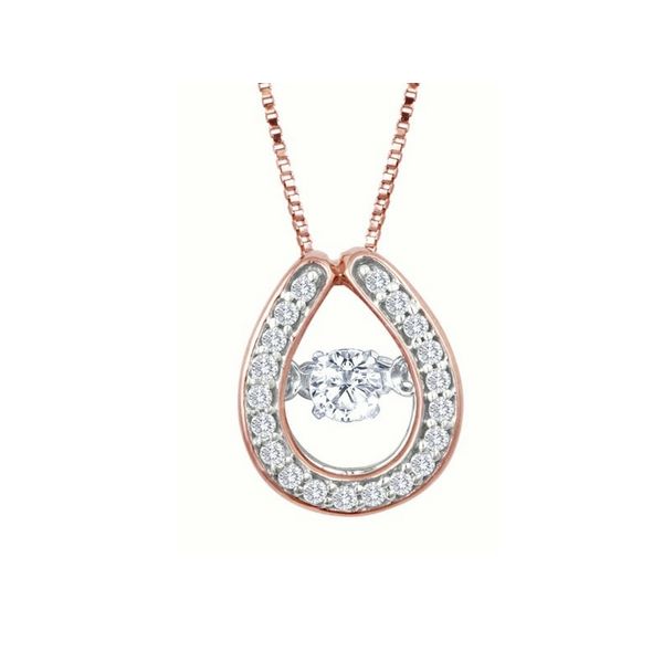 14K Rose Gold .20ctw Dancing Diamond Pendant Confer’s Jewelers Bellefonte, PA