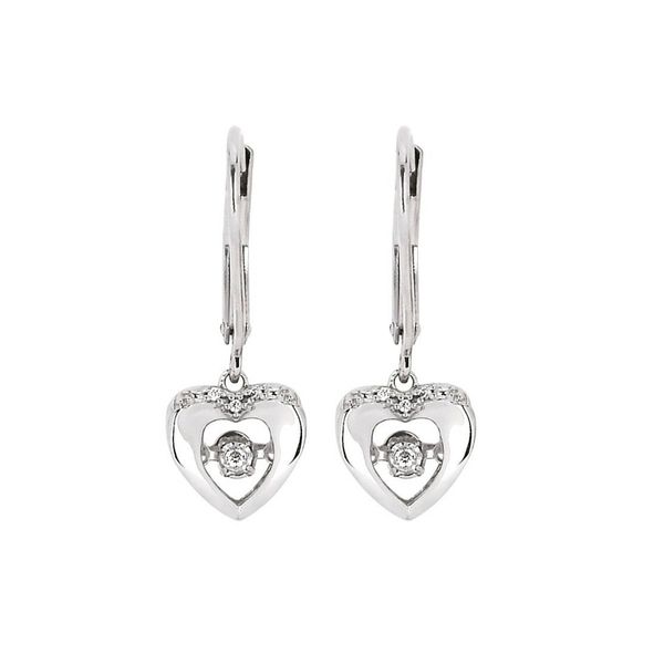 Sterling Silver Dancing Diamond Heart Earrings Confer’s Jewelers Bellefonte, PA
