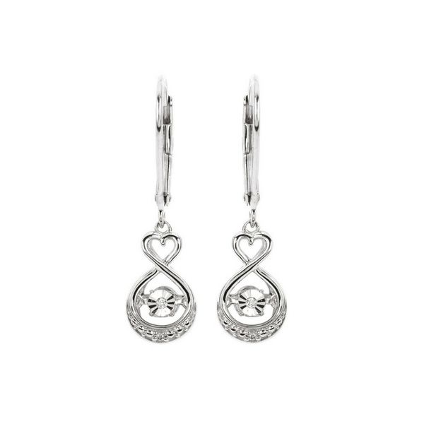 Sterling Silver Drop Teardrop Dancing Diamond Earrings Confer’s Jewelers Bellefonte, PA