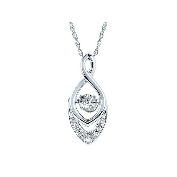 Sterling Silver Dancing Diamond Marquise Pendant Confer’s Jewelers Bellefonte, PA
