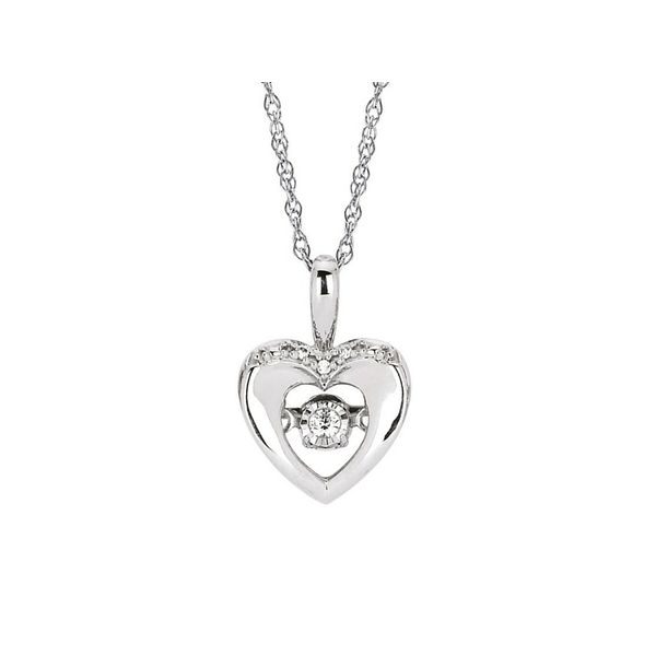 Sterling Silver Dancing Diamond Heart Pendant Confer’s Jewelers Bellefonte, PA