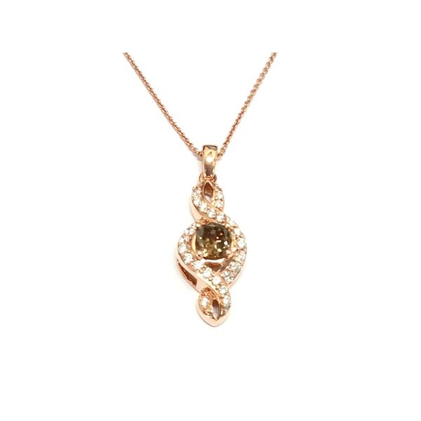 14K Rose Gold Mocha & White Diamond Pendant Confer’s Jewelers Bellefonte, PA