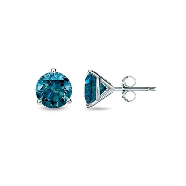 14K Gold .50ctw Blue Diamond Stud Earrings Confer’s Jewelers Bellefonte, PA