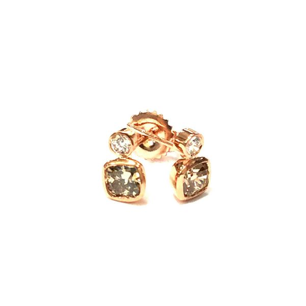 14K Rose Gold Mocha & White Diamond Earrings Confer’s Jewelers Bellefonte, PA