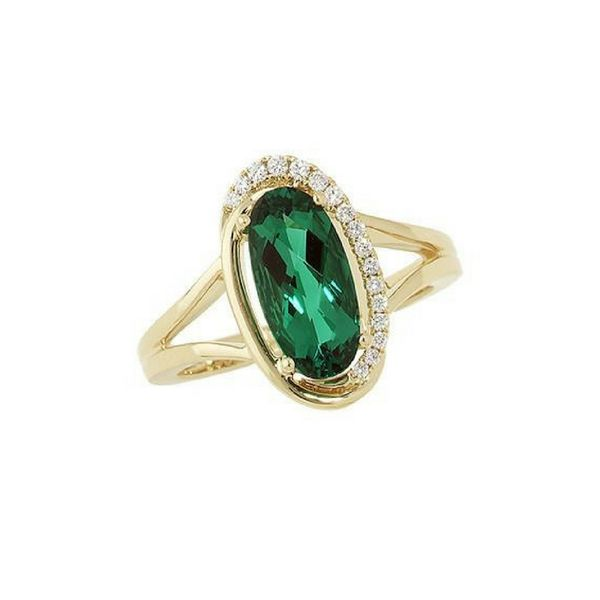 Chatham Lab Grown Emerald and Diamond Ring Confer’s Jewelers Bellefonte, PA