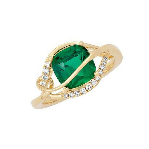 Chatham Lab Created Emerald & Diamond Ring Confer’s Jewelers Bellefonte, PA