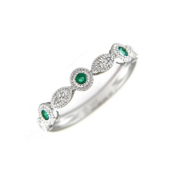 14K Gold Emerald & Diamond Band Ring Confer’s Jewelers Bellefonte, PA