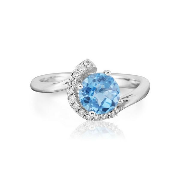 14K Gold Blue Topaz & Diamond Ring Confer’s Jewelers Bellefonte, PA
