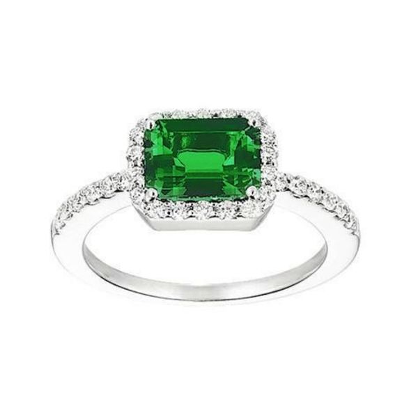 14K Gold Lab Grown Emerald & Diamond Ring Confer’s Jewelers Bellefonte, PA