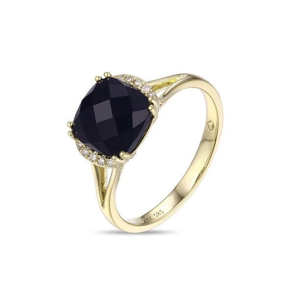14k Yellow Gold Luvente Black Onyx Fashion Ring Confer’s Jewelers Bellefonte, PA