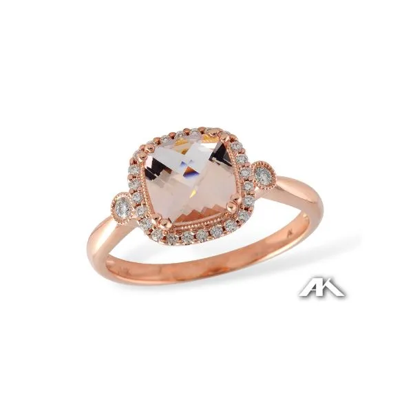 14K Rose Gold Morganite & Diamond Ring Confer’s Jewelers Bellefonte, PA