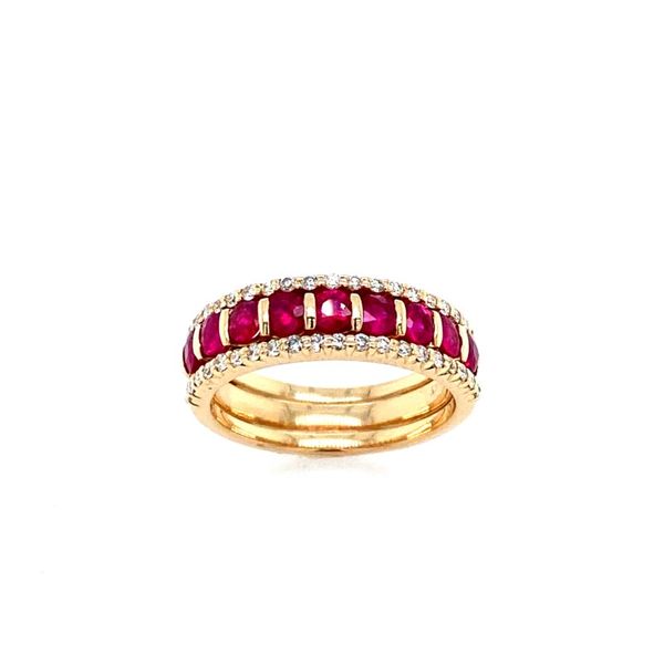 14k Yellow Gold Ruby and Diamond Band Confer’s Jewelers Bellefonte, PA