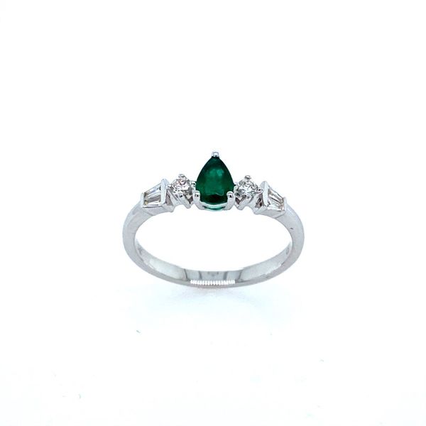 White Gold Emerald and Diamond Ring Confer’s Jewelers Bellefonte, PA
