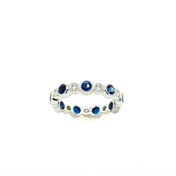 18k White Gold and Platinum Sapphire and Diamond Band Confer’s Jewelers Bellefonte, PA
