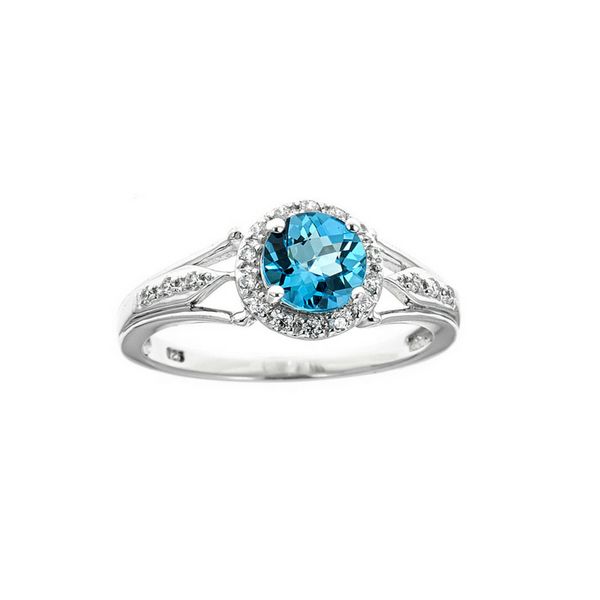 14K Gold Blue Topaz & Diamond Ring Confer’s Jewelers Bellefonte, PA