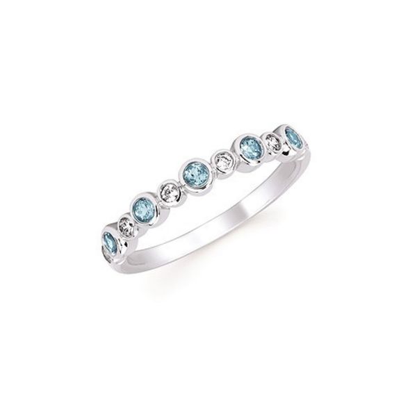 14K White Gold Stackable Birthstone Ring - December Confer’s Jewelers Bellefonte, PA