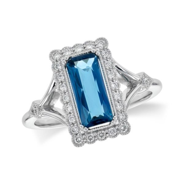 14K White Gold London Blue Topaz Ring Confer’s Jewelers Bellefonte, PA